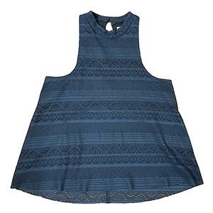 Hollister Grey High-Neck Sleeveless Top